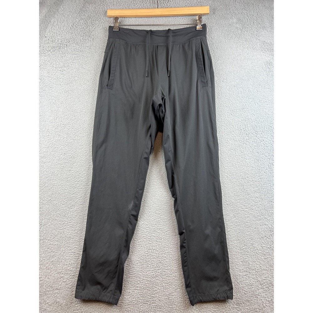 Lululemon Jogger Pants Mens Medium Gray Elastic Waist Zip Pocket Athletic Gym